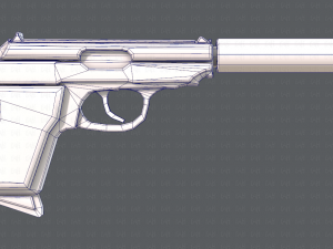GunCartoon 01 3D Model