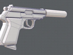 GunCartoon 01 3D Model