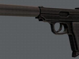 GunCartoon 01 3D Model