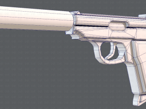 GunCartoon 01 3D Model