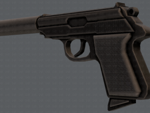 GunCartoon 01 3D Model