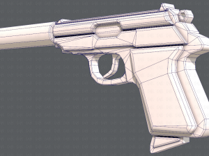 GunCartoon 01 3D Model