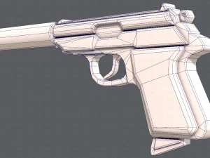 GunCartoon 01 3D Model