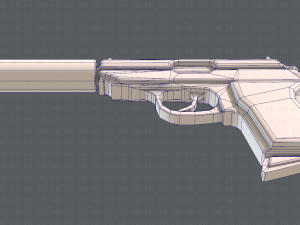 GunCartoon 01 3D Model