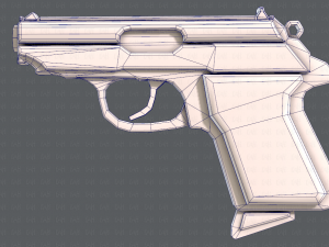 GunCartoon 01 3D Model
