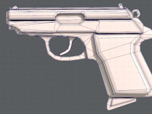 GunCartoon 01 3D Model