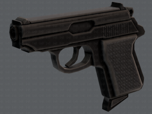 GunCartoon 01 3D Model