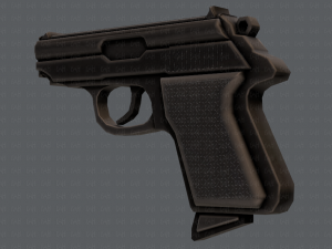 GunCartoon 01 3D Model