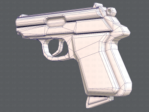 GunCartoon 01 3D Model
