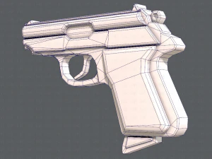 GunCartoon 01 3D Model