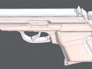 GunCartoon 01 3D Model