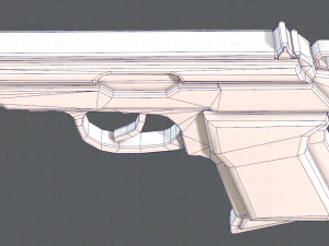 GunCartoon 01 3D Model
