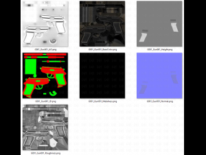 GunCartoon 01 3D Model