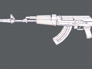 GunCartoon 02 3D-Modell