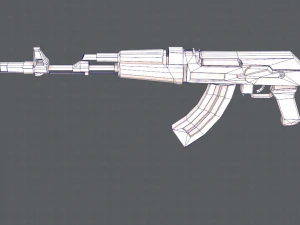 GunCartoon 02 3D Model