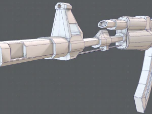 GunCartoon 02 3D Model
