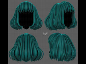 3D Hair style for girl V104 3Dモデル