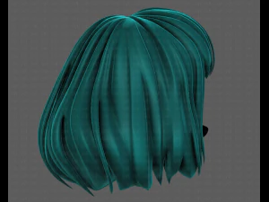 3D Hair style for girl V104 3D Model