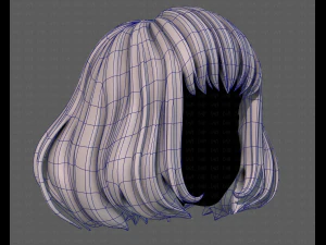 3D Hair style for girl V104 3D Model
