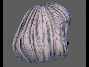 3D Hair style for girl V104 3D Model