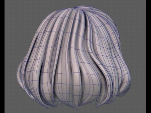 3D Hair style for girl V104 3D Model