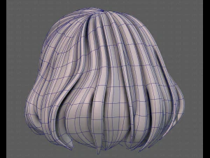 3D Hair style for girl V104 3D Model