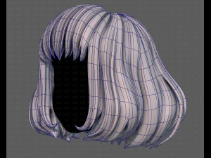 3D Hair style for girl V104 3D Model