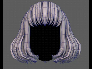 3D Hair style for girl V104 3D Model