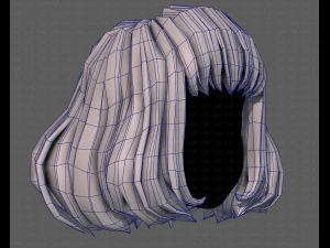 3D Hair style for girl V104 3D Model