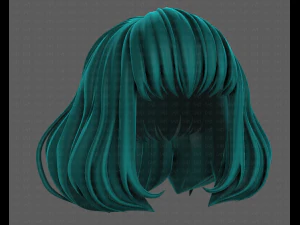 3D Hair style for girl V104 3D Model