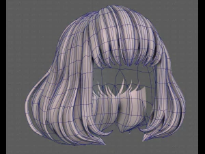 3D Hair style for girl V104 3D Model
