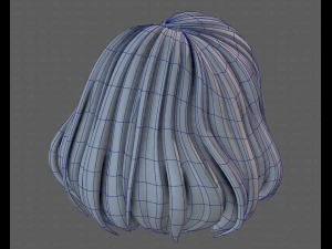 3D Hair style for girl V104 3D Model