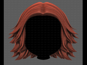 3D Hair style for girl V105 Model 3D