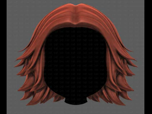3D Hair style for girl V105 3D Model