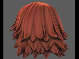 3D Hair style for girl V105 3D Model