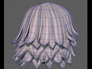 3D Hair style for girl V105 Model 3D