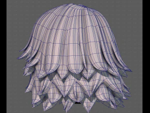 3D Hair style for girl V105 3D Model