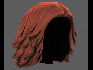 3D Hair style for girl V105 3D Model