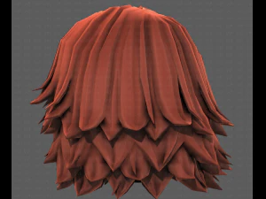 3D Hair style for girl V105 3D Model
