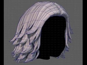 3D Hair style for girl V105 3D Model