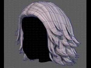 3D Hair style for girl V105 3D Model