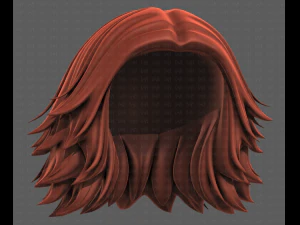 3D Hair style for girl V105 3D Model