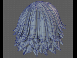 3D Hair style for girl V105 Model 3D