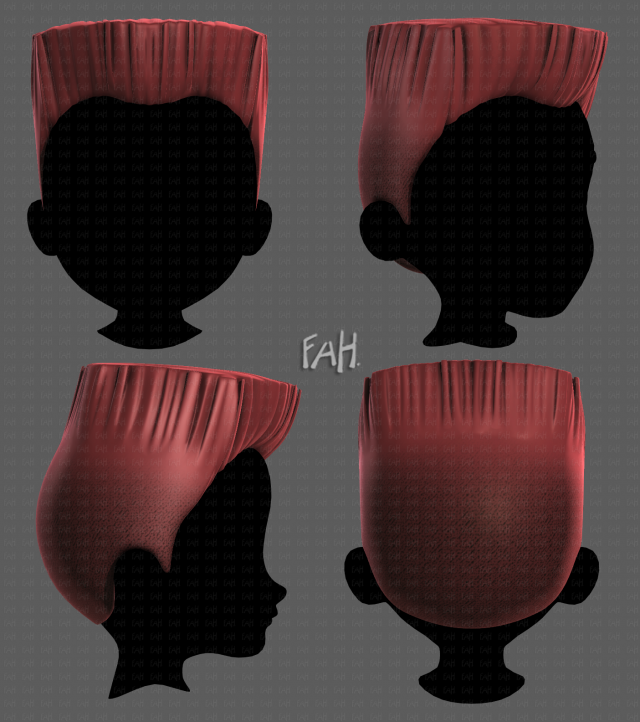 3D Hair style for boy V89 3D 模型 .c4d .max .obj .3ds .fbx .stl .blend 