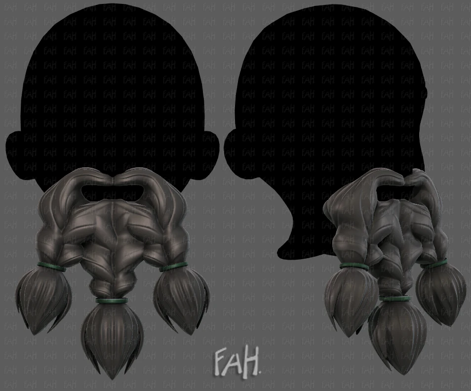 Beard V26 3D Model .c4d .max .obj .3ds .fbx .stl .blend