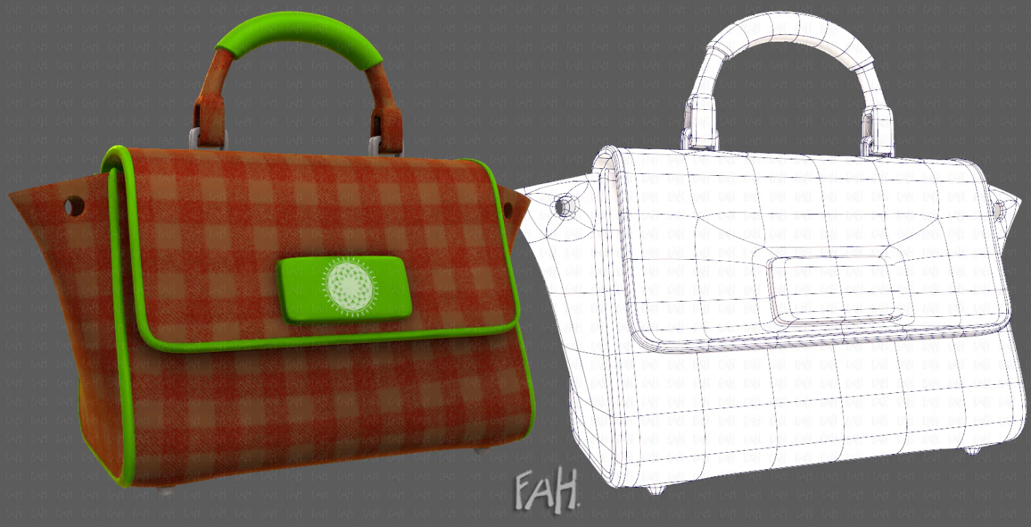 Bag V07 3D Model .c4d .max .obj .3ds .fbx .stl .blend