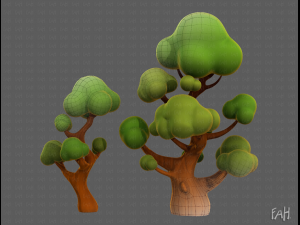 Trees Cartoon V11 3D Models