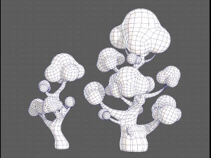 Trees Cartoon V11 3D Model