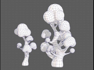 Trees Cartoon V11 3D Model