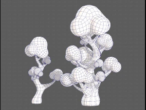 Trees Cartoon V11 3D Model